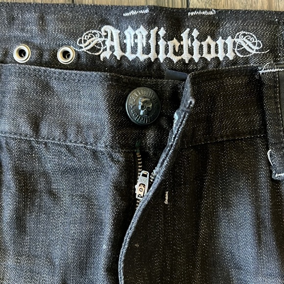 Vintage Affliction 100% cotton baggy jeans 40x34 - Picture 6 of 13